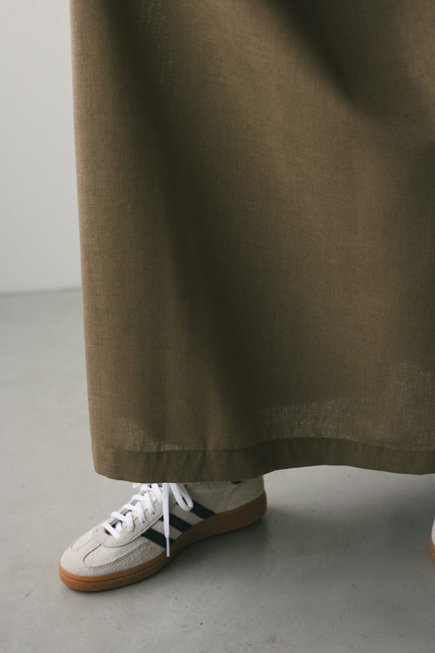 ビッグカラーフレアワンピース L/BRN S