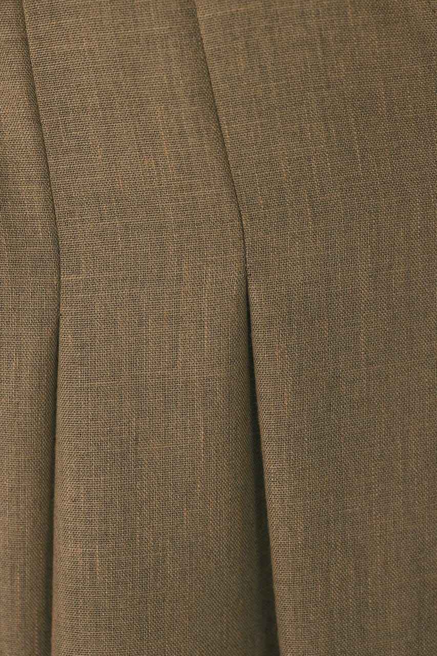 ビッグカラーフレアワンピース L/BRN S