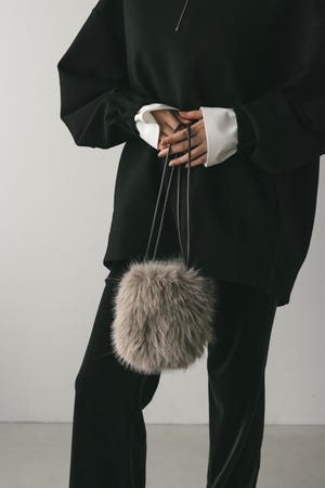 フェイクファーミニバッグ