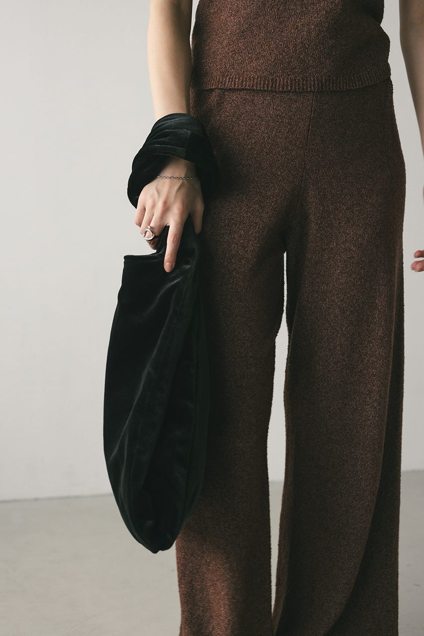 ベロアマルシェバッグ BLK FREE