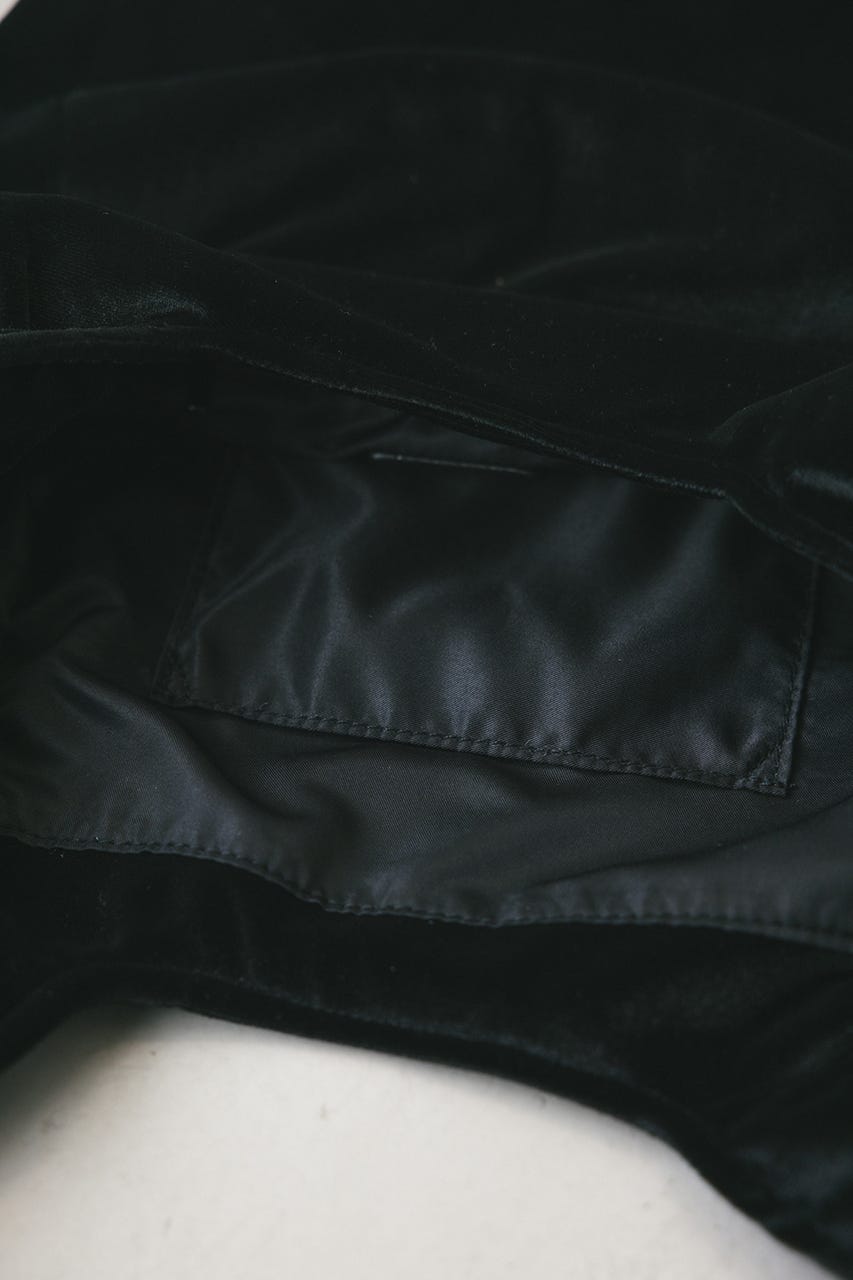 ベロアマルシェバッグ BLK FREE