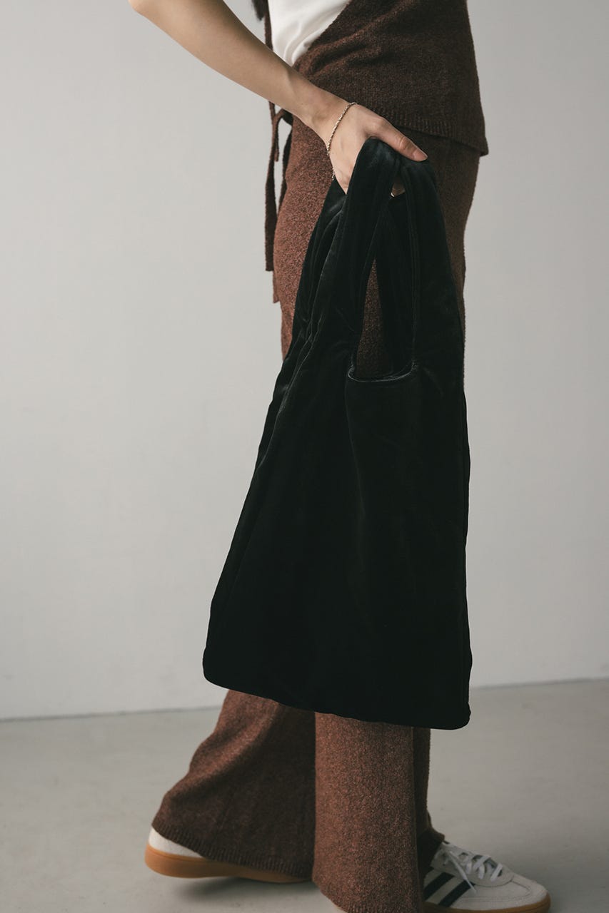 ベロアマルシェバッグ BLK FREE