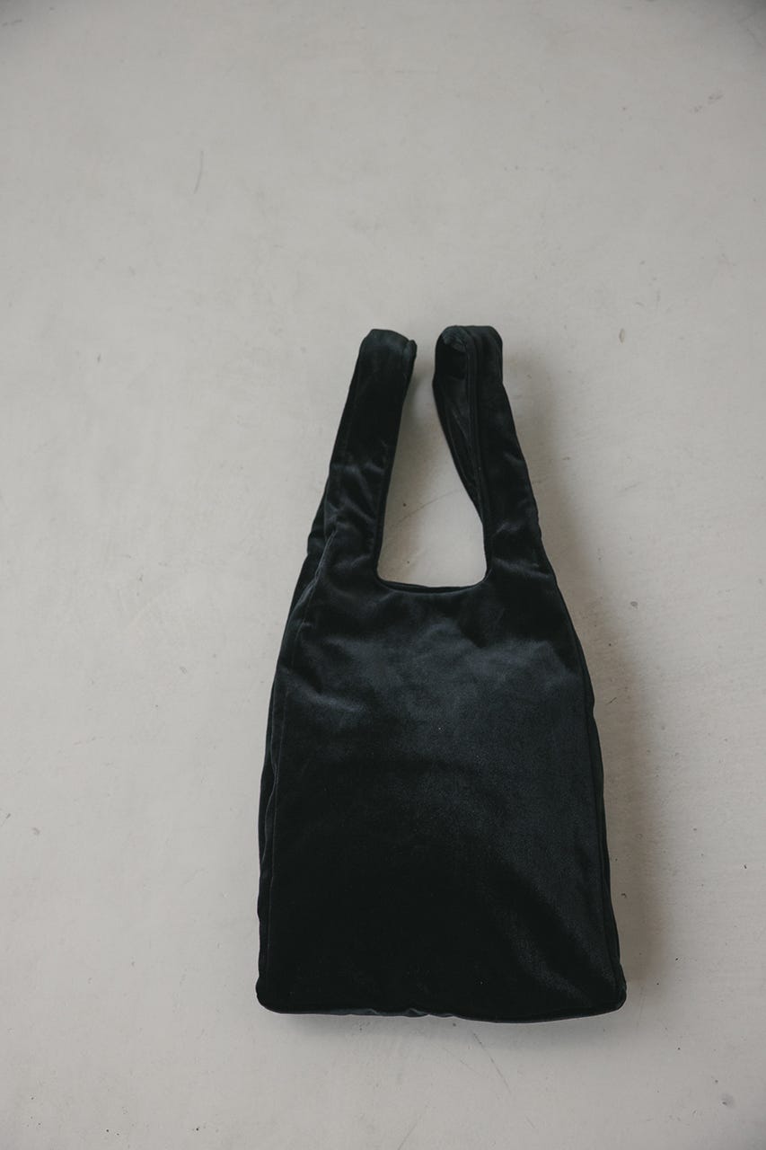 ベロアマルシェバッグ BLK FREE