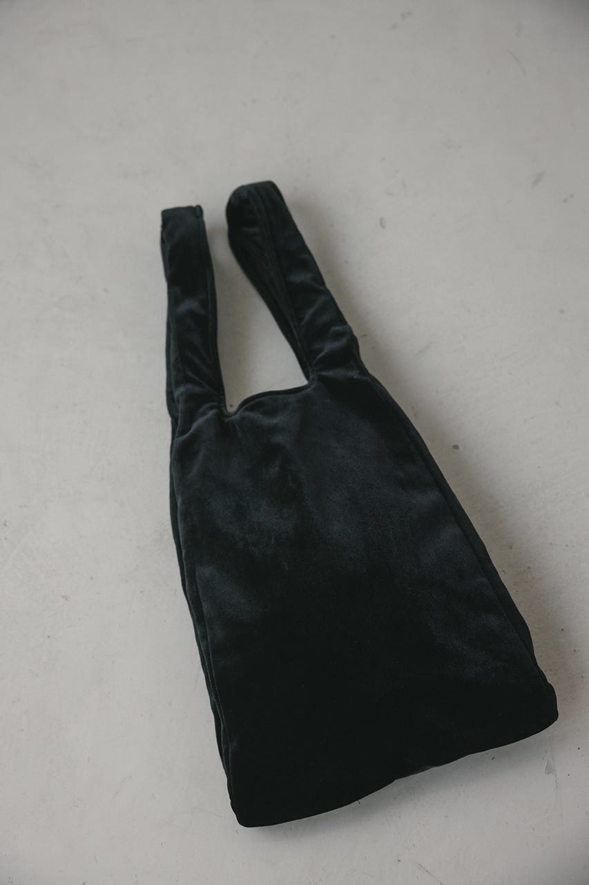 ベロアマルシェバッグ BLK FREE