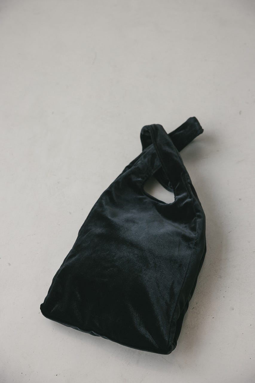 ベロアマルシェバッグ BLK FREE