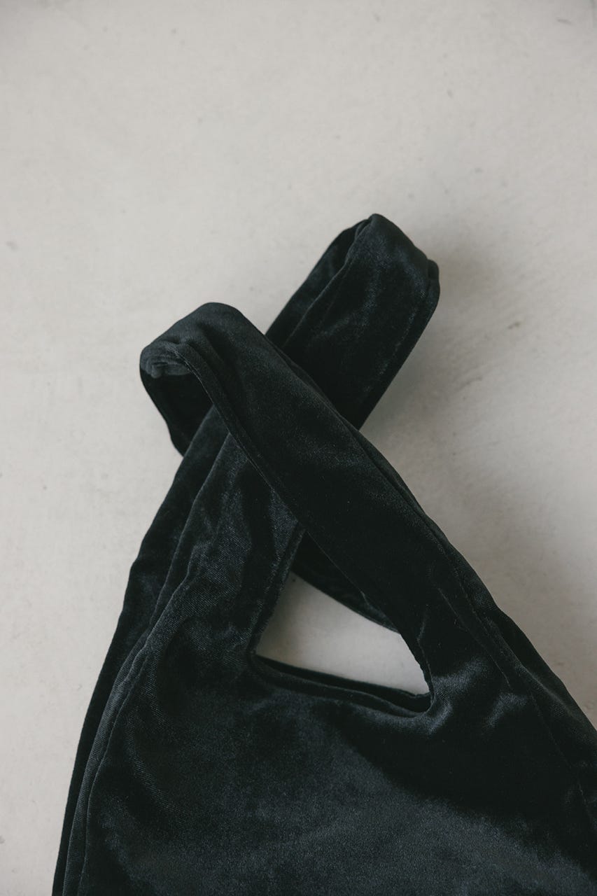 ベロアマルシェバッグ BLK FREE