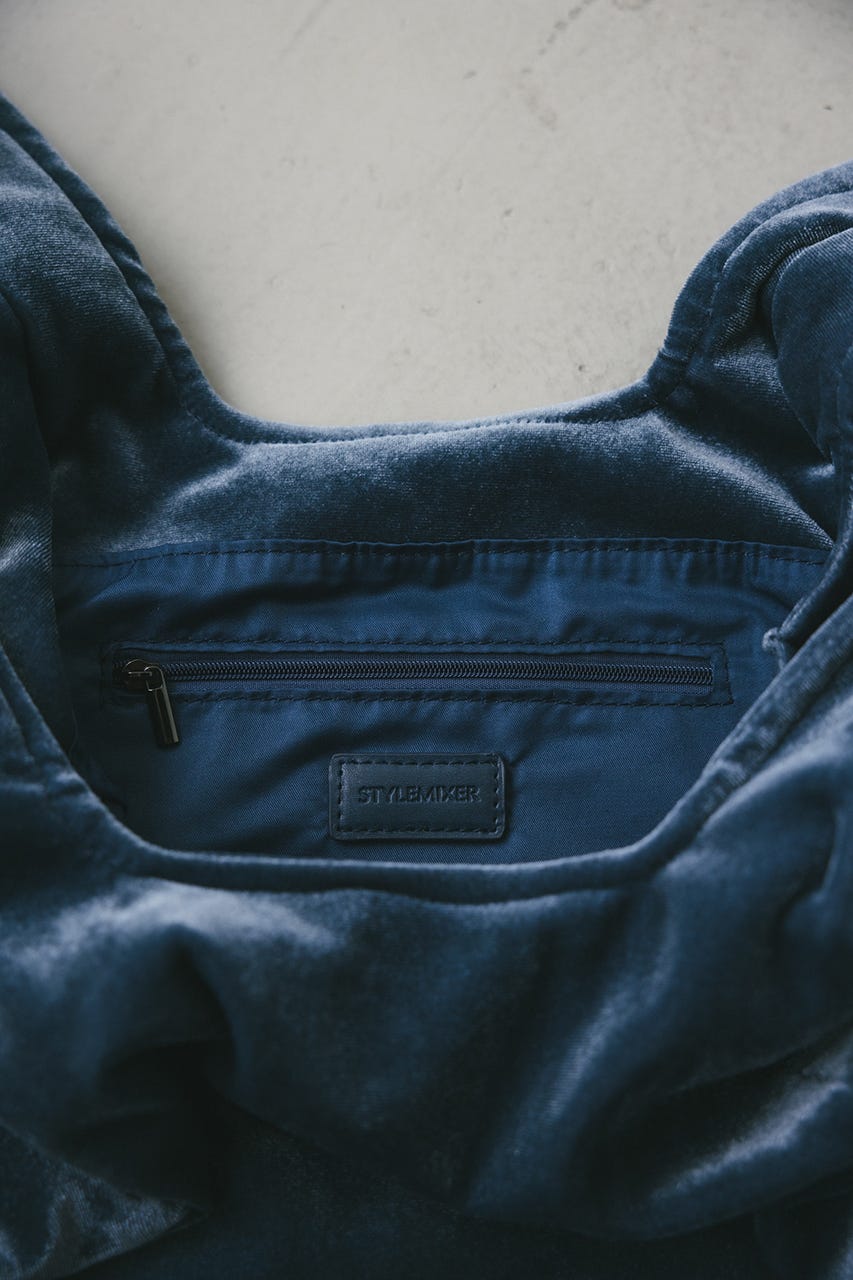 ベロアマルシェバッグ BLU FREE