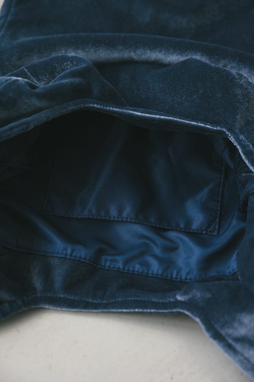 ベロアマルシェバッグ BLU FREE