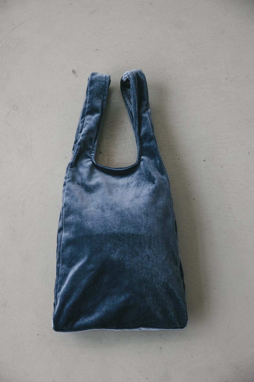 ベロアマルシェバッグ BLU FREE