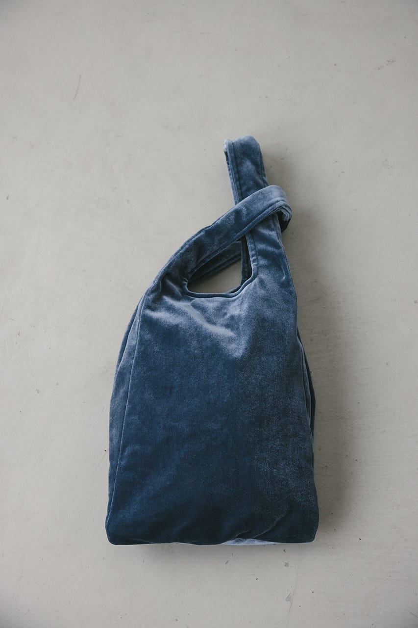 ベロアマルシェバッグ BLU FREE