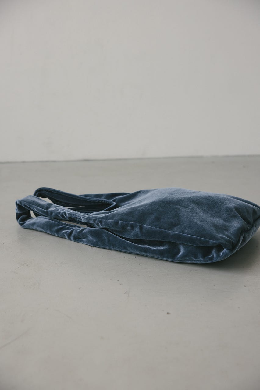 ベロアマルシェバッグ BLU FREE