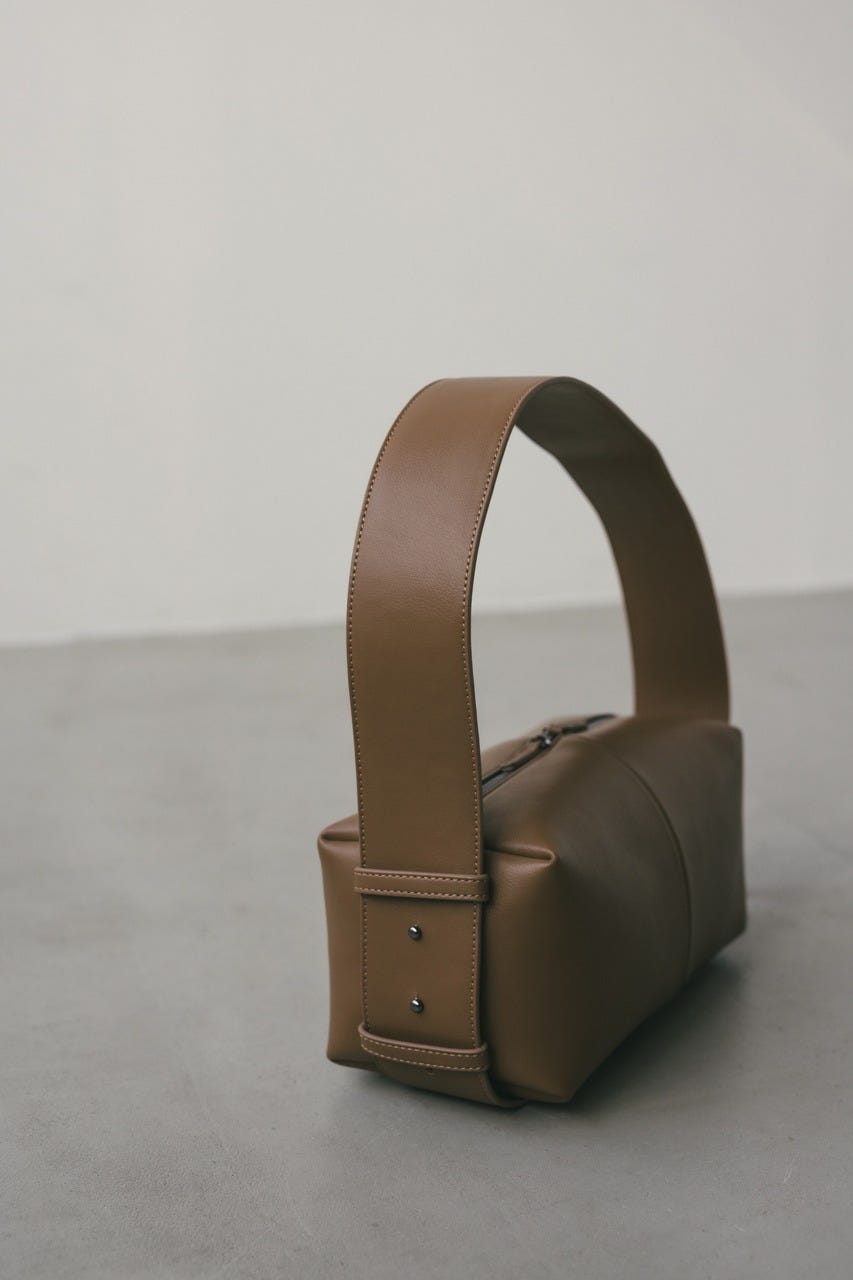 ワイドベルトスクエアバッグ L/BRN FREE