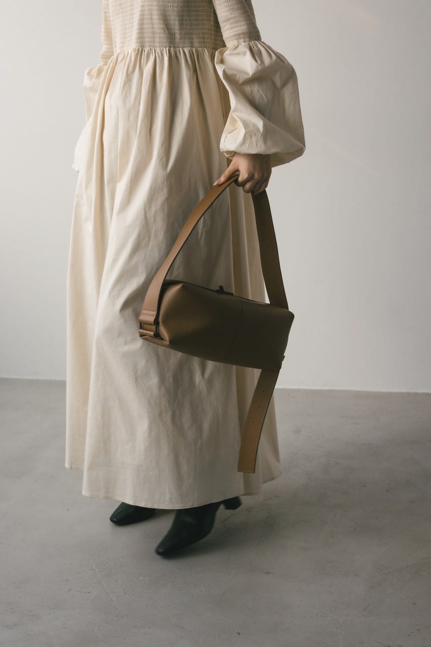 ワイドベルトスクエアバッグ L/BRN FREE