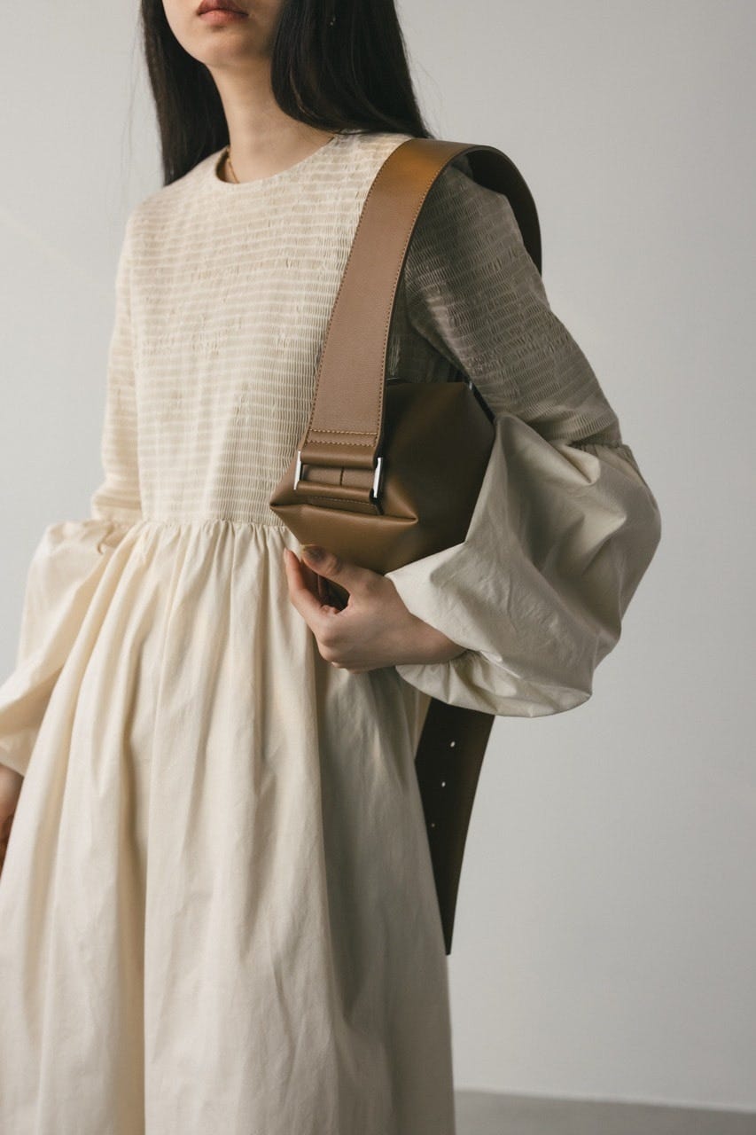 ワイドベルトスクエアバッグ L/BRN FREE