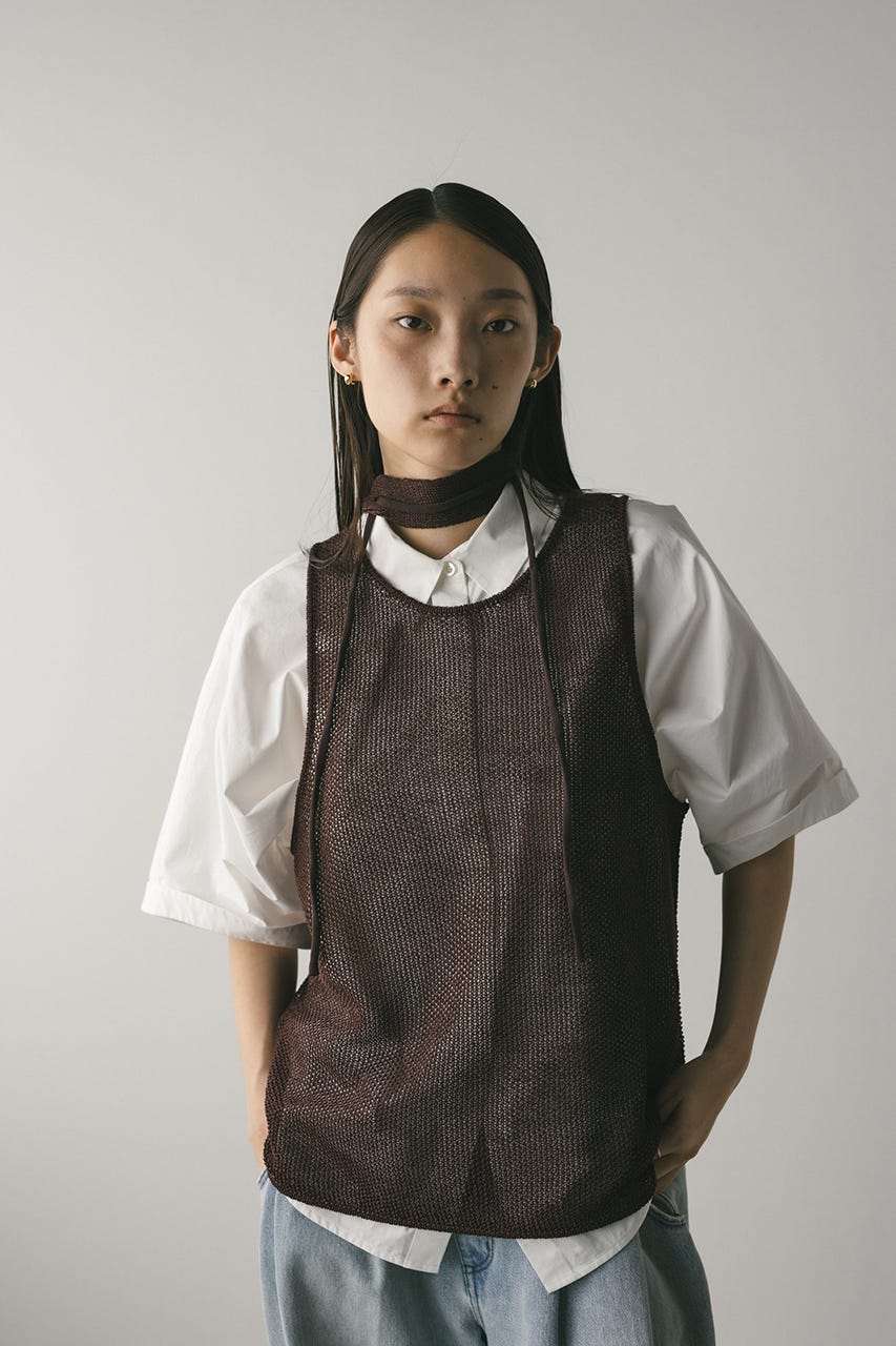 STYLEMIXER | チョーカーニットタンク (タンクトップ ) |SHEL
