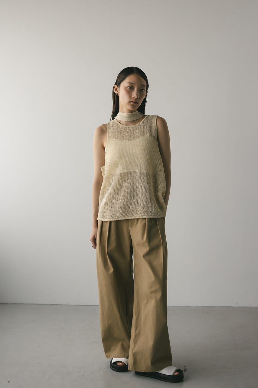 STYLEMIXER | チョーカーニットタンク (タンクトップ ) |SHEL