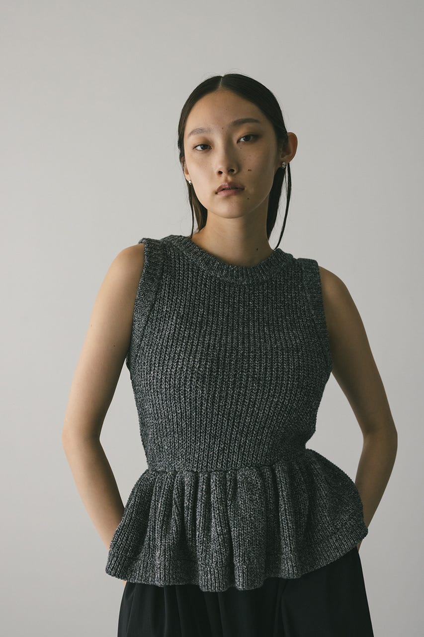 ★Ted Baker AMMIL 2WAYニットタンクプリーツ 上質マキシ★ STYLEMIXER | 2WAYペプラムニットタンク (タンクトップ ) |SHEL