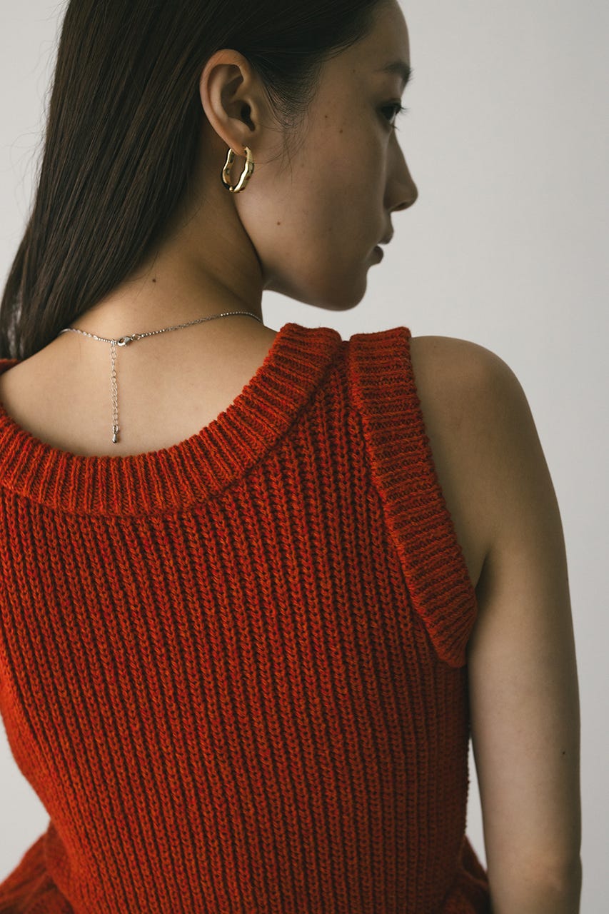 2WAYペプラムニットタンク ORG FREE