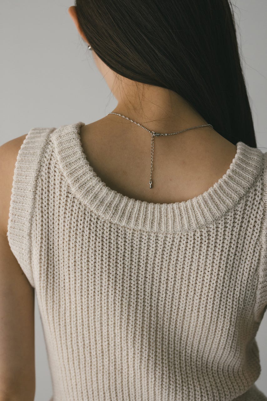 STYLEMIXER | 2WAYペプラムニットタンク (タンクトップ ) |SHEL