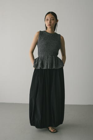 STYLEMIXER | 2WAYペプラムニットタンク (タンクトップ ) |SHEL