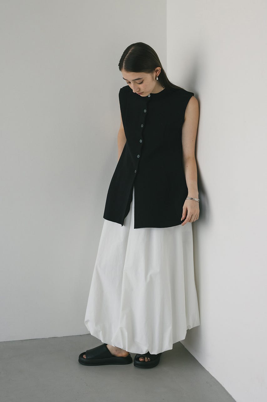 STYLEMIXER | ドライニットフレアベスト (タンクトップ ) |SHEL'TTER