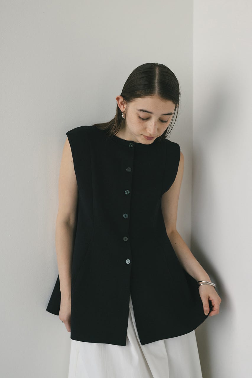 STYLEMIXER ドライフレアニットベスト　アイボリー STYLEMIXER | ドライニットフレアベスト (タンクトップ ) |SHEL