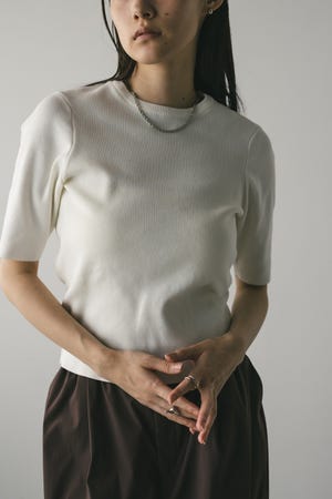 フォルムスリーブニットT