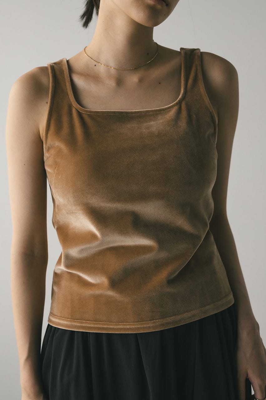 ベロアタンクトップ BEG FREE