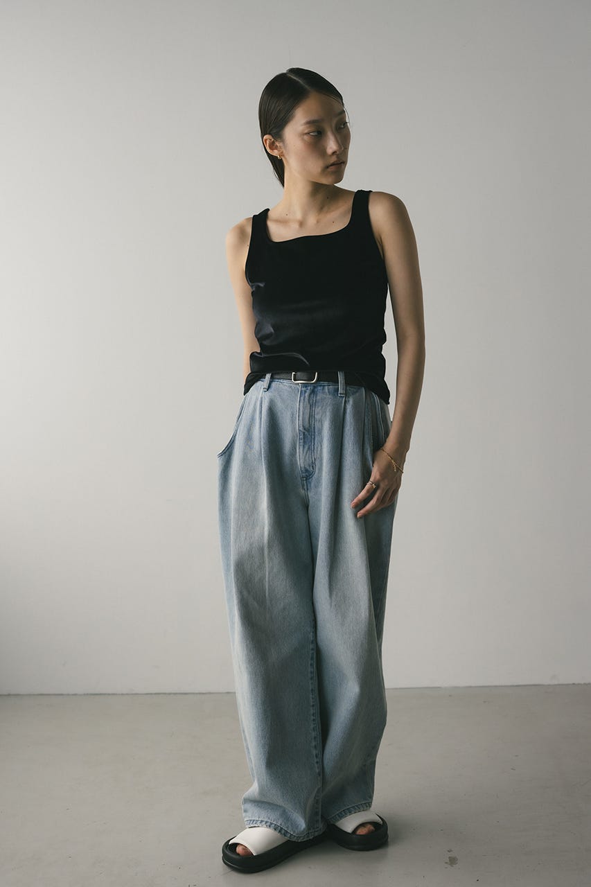 ベロアタンクトップ BLK FREE