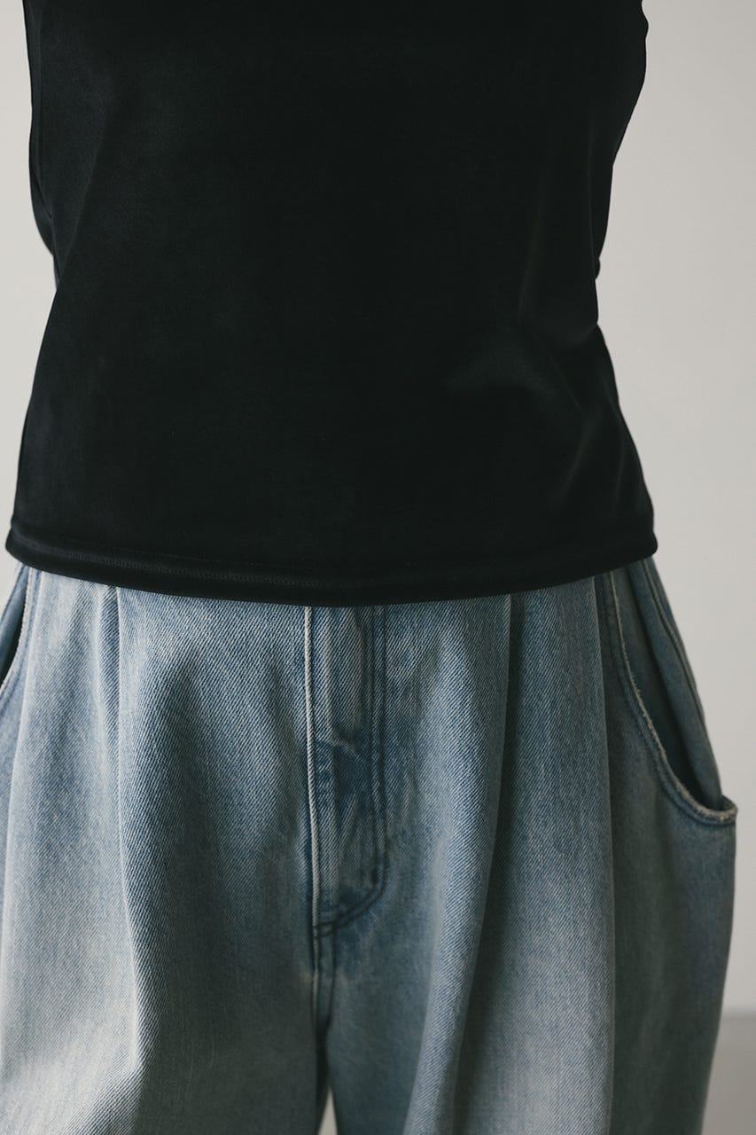 ベロアタンクトップ BLK FREE