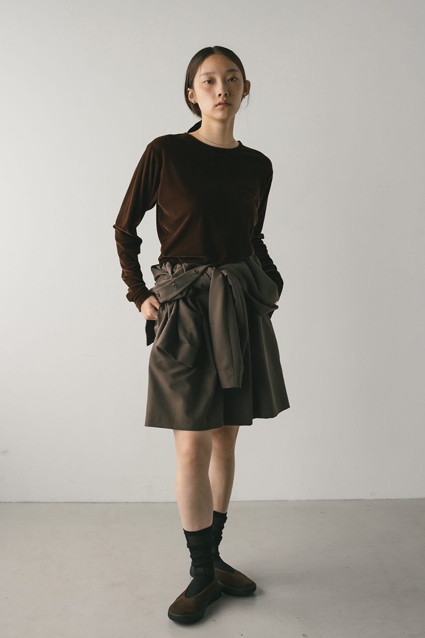 メッシュベロアロンT BRN FREE