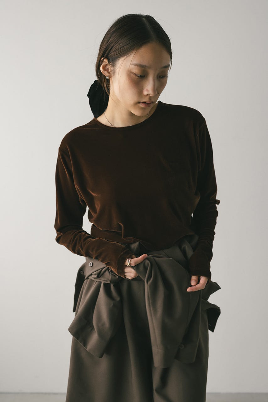 STYLEMIXER | メッシュベロアロンT (Tシャツ・カットソー(長袖