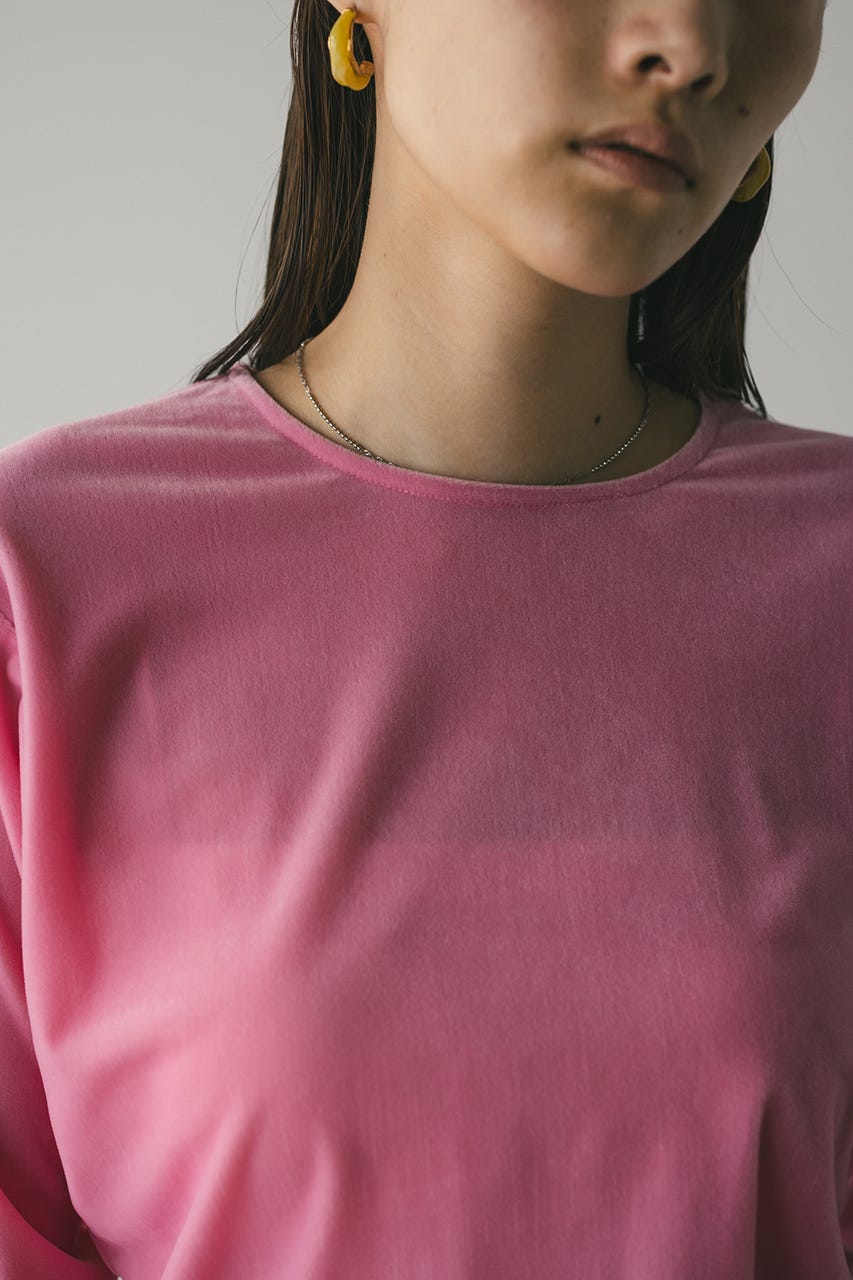 メッシュベロアロンT PNK FREE