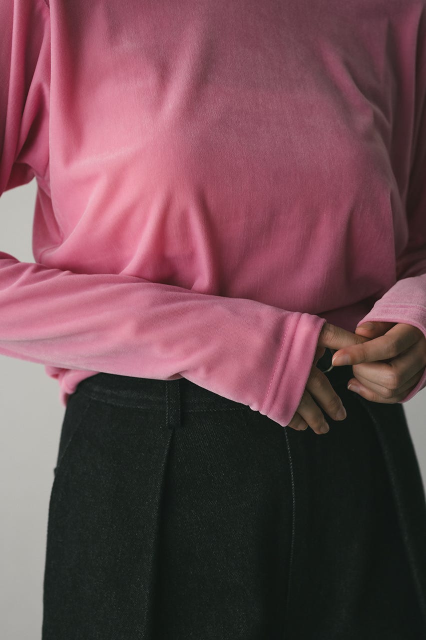 メッシュベロアロンT PNK FREE