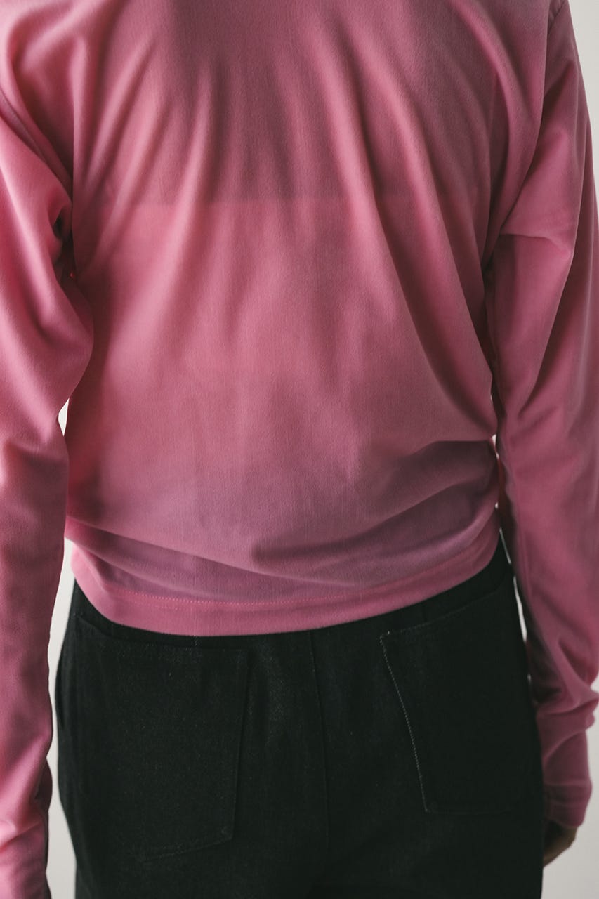 メッシュベロアロンT PNK FREE