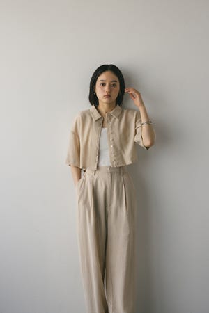 バックオープンワッシャーシャツ