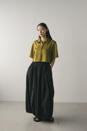 サークルカラーサテンショートシャツ