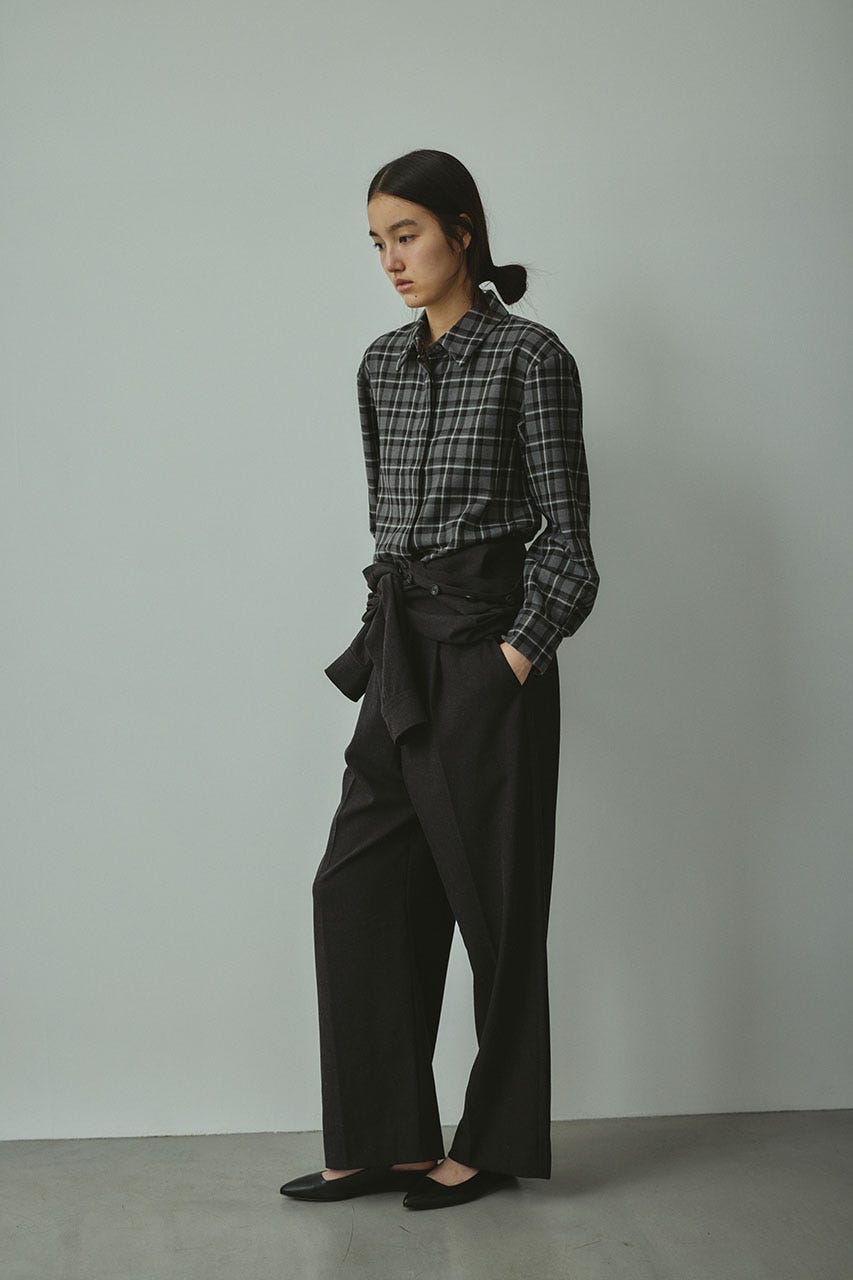 kkHYKE パワーショルダーシャツ STYLEMIXER | パワーショルダーチェックシャツ (シャツ