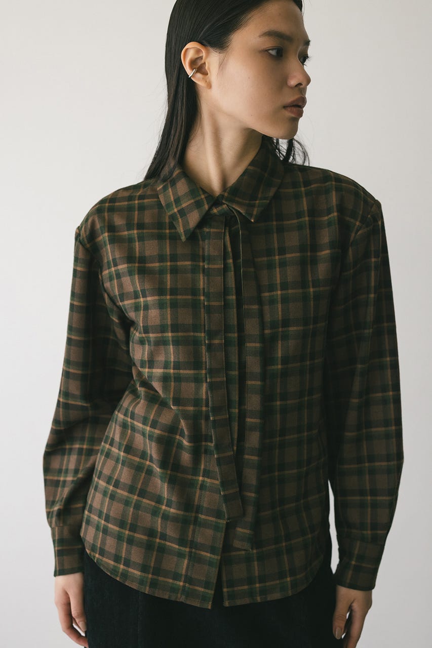 kkHYKE パワーショルダーシャツ STYLEMIXER | パワーショルダーチェックシャツ (シャツ