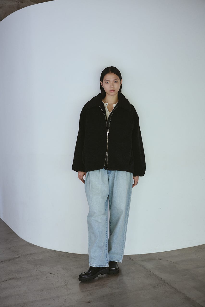 ボアブルゾン BLK FREE