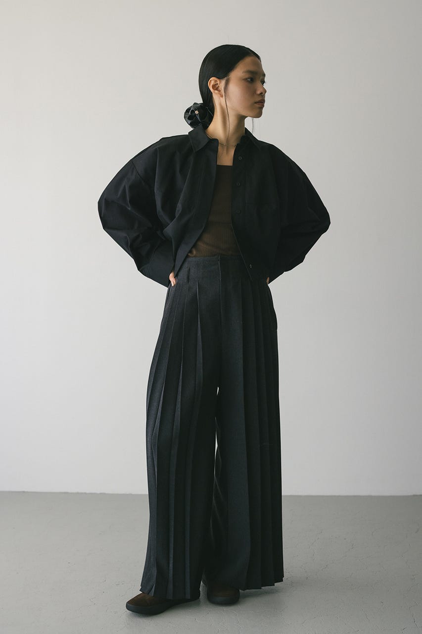 フォルムショートシャツ BLK FREE