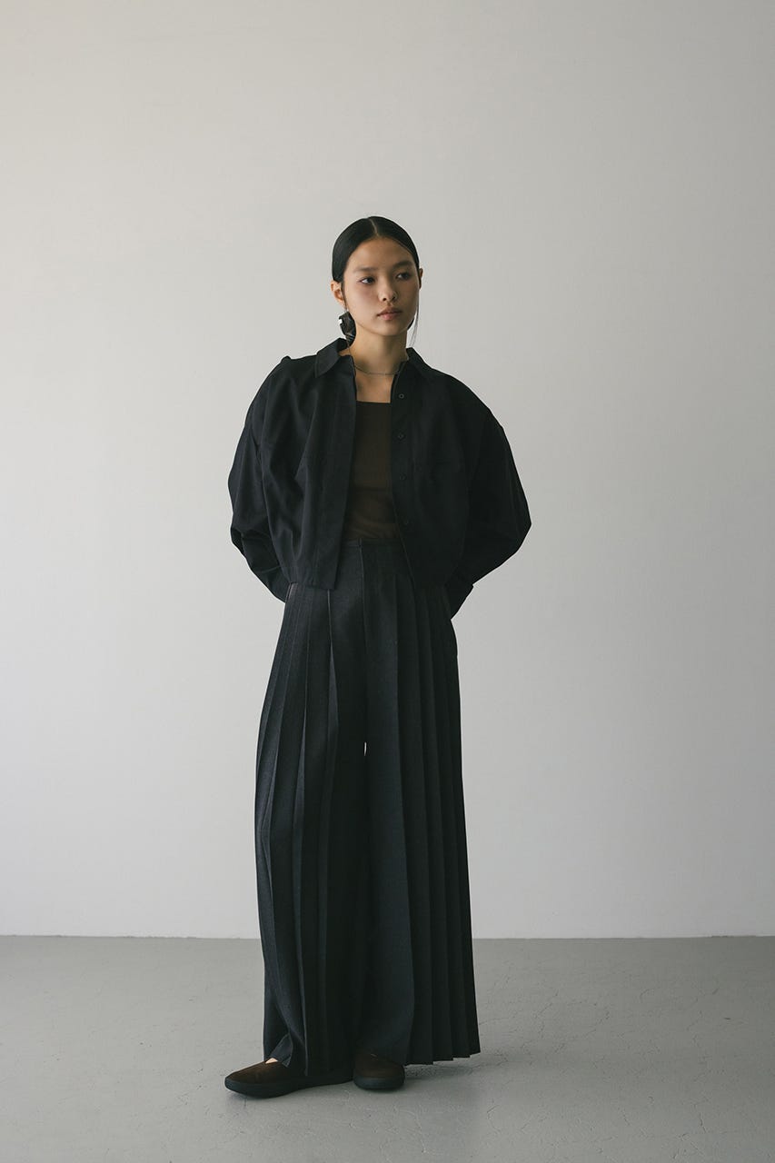 フォルムショートシャツ BLK FREE