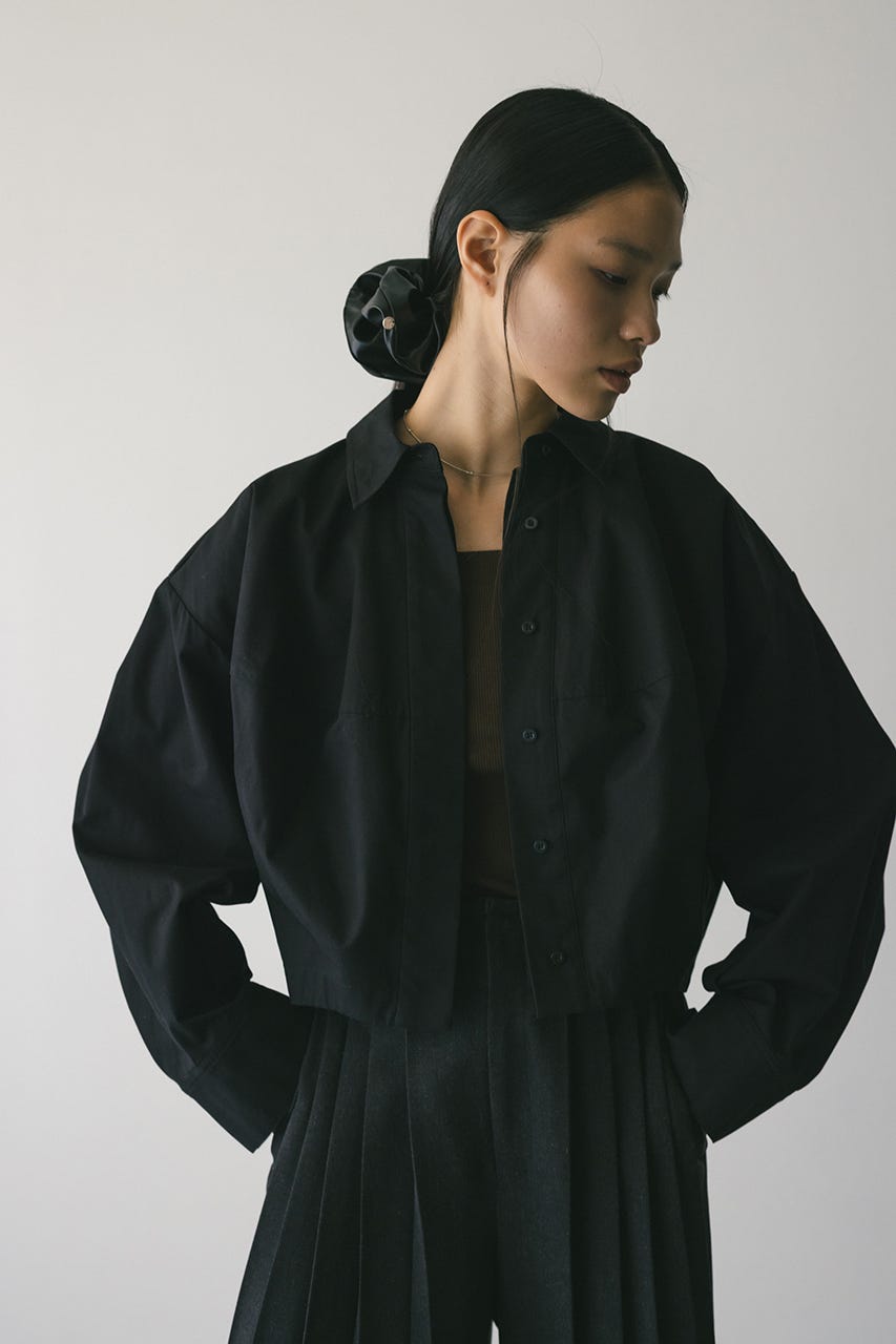 フォルムショートシャツ BLK FREE