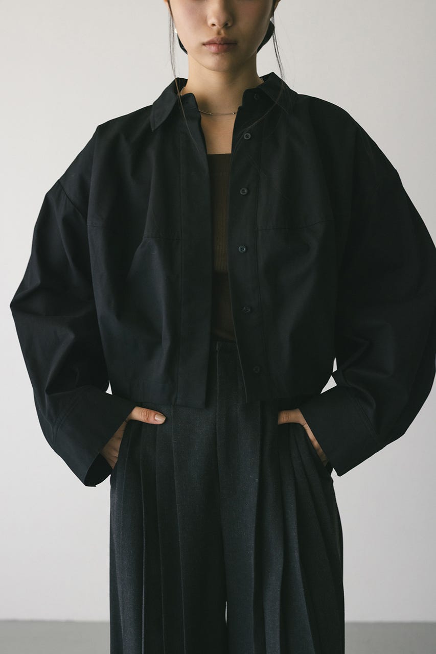 フォルムショートシャツ BLK FREE