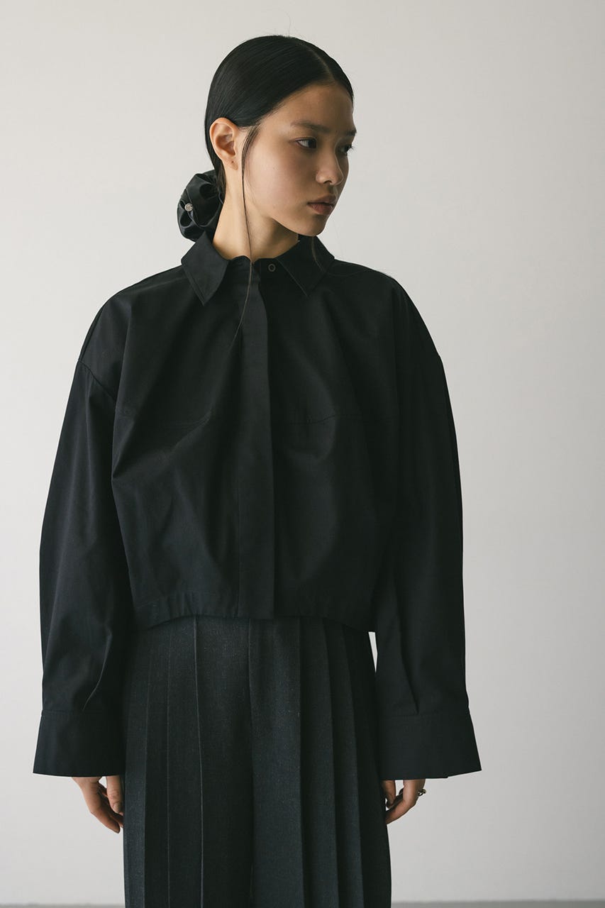 フォルムショートシャツ BLK FREE