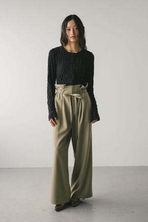 シャーリングコルセットトップ