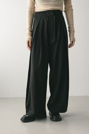 ウエストデザインサイドラップパンツ