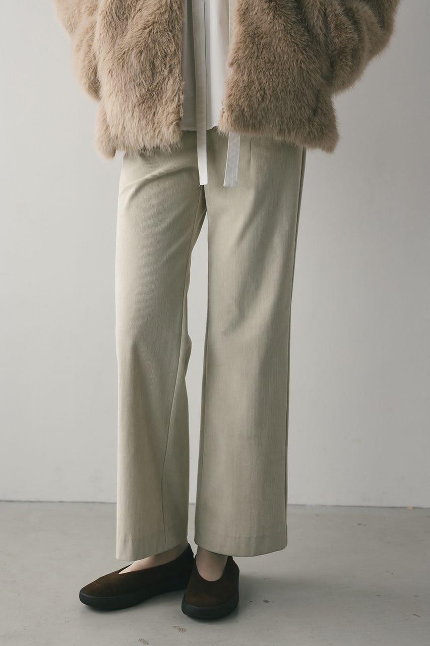 コーデュロイセミフレアパンツ IVOY S