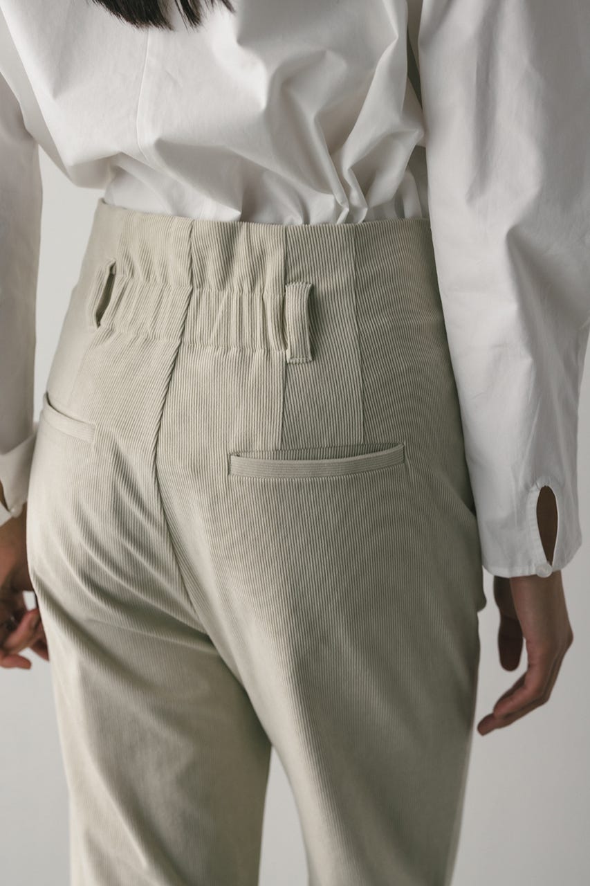 コーデュロイセミフレアパンツ IVOY S