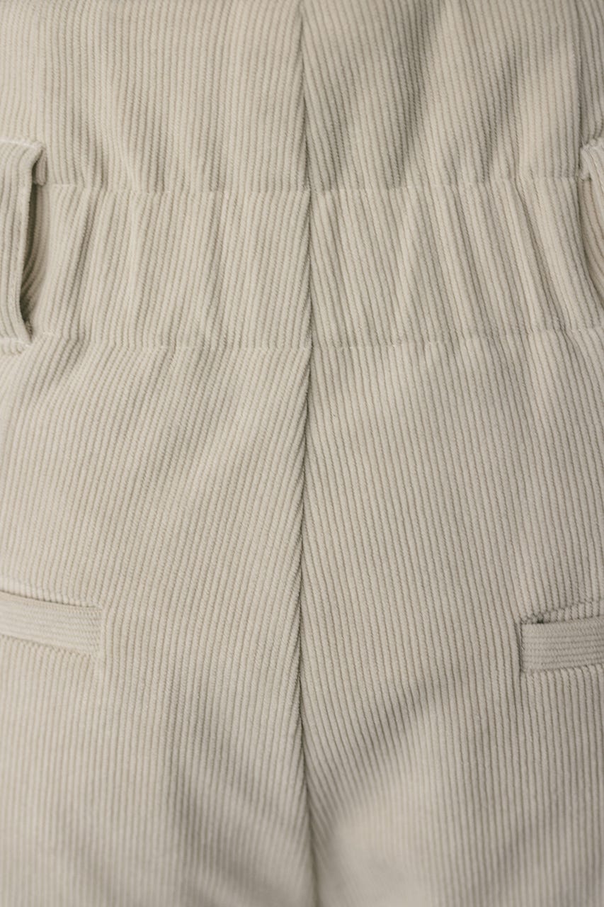 コーデュロイセミフレアパンツ IVOY S